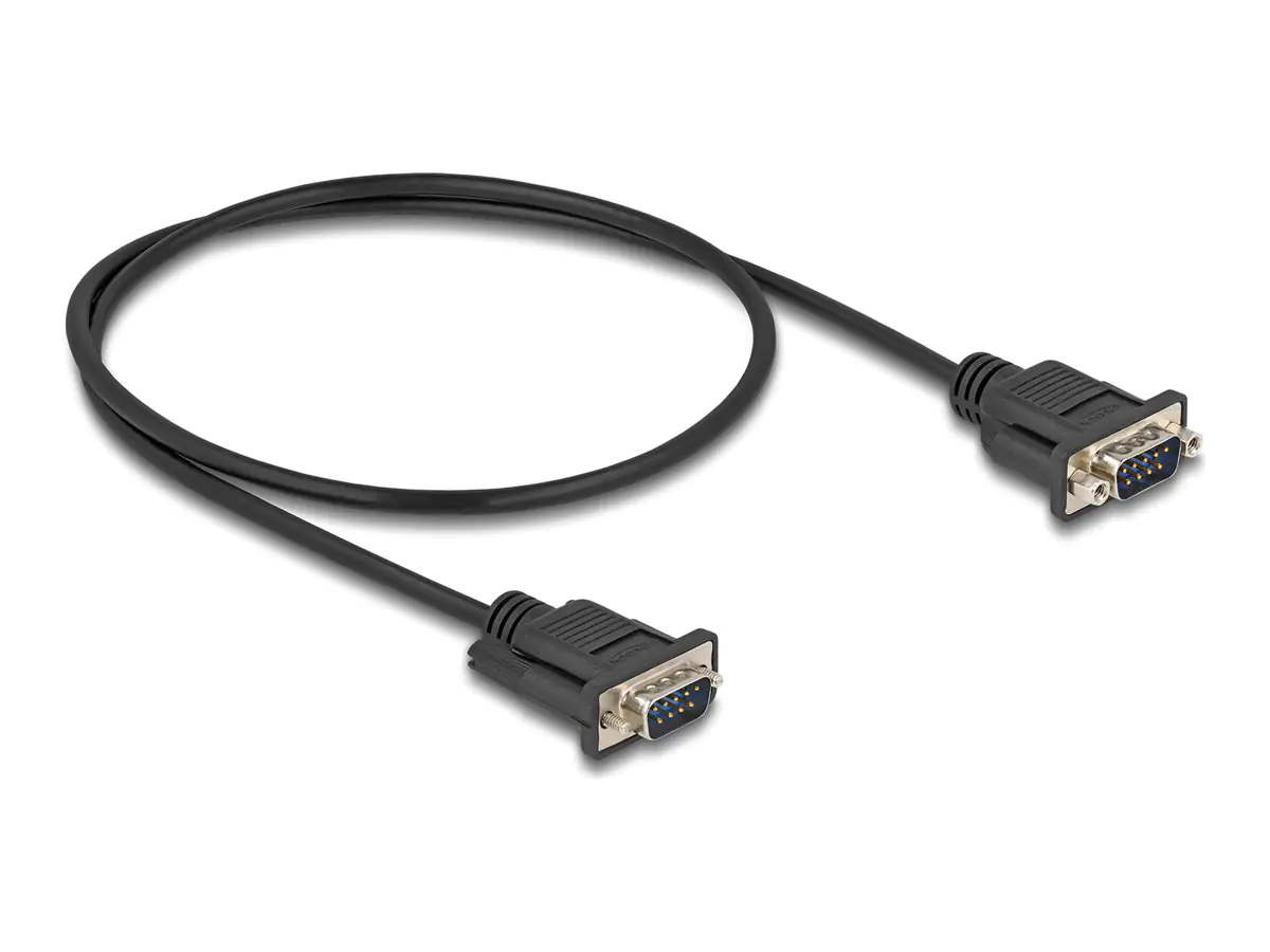 Delock Kabel seriell - DB-9 (M) mit Muttern zu DB-9 (M)