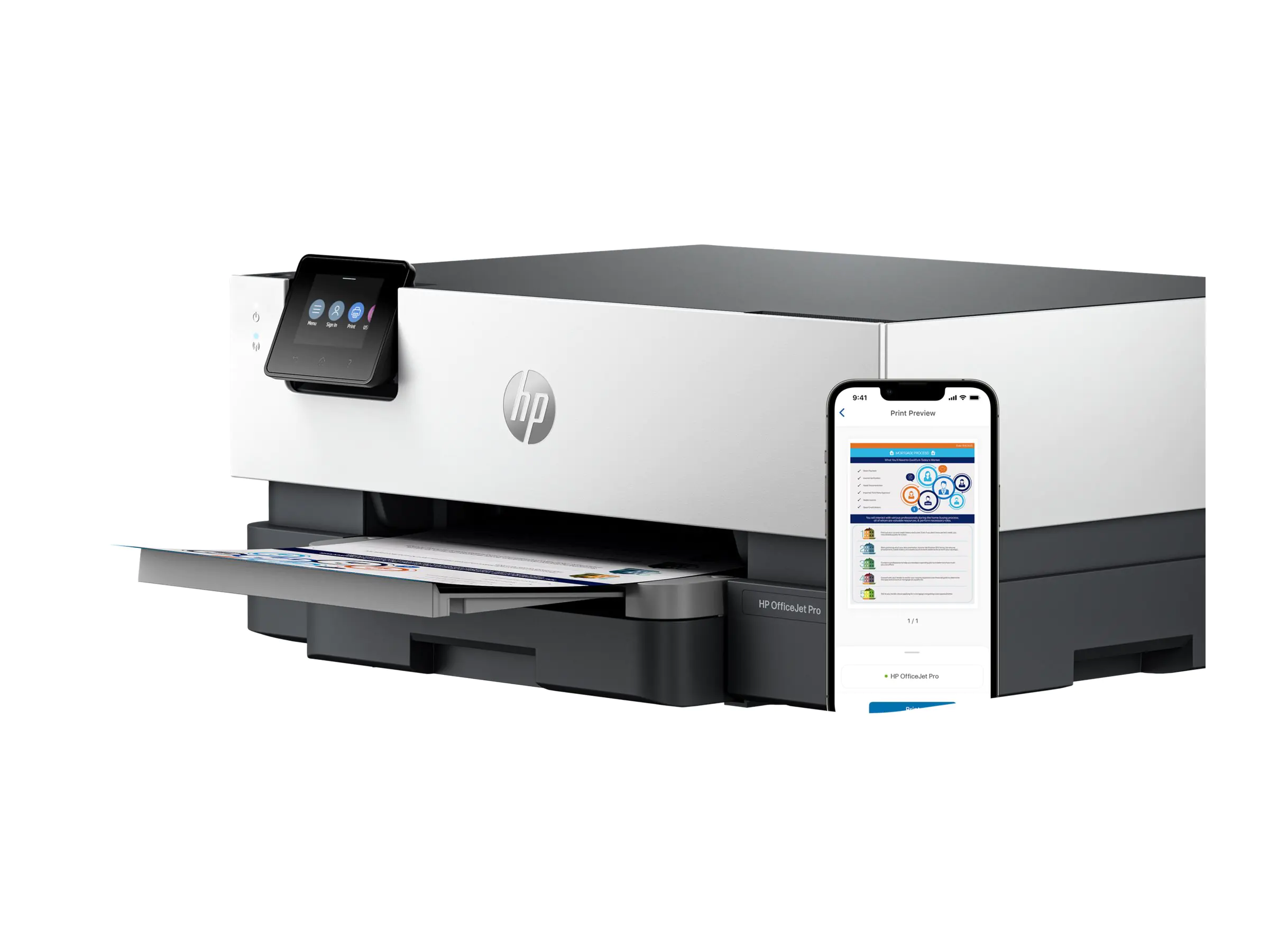 HP Officejet Pro 9110b - Drucker - Farbe - Duplex - Tintenstrahl - A4/Legal - 1200 x 1200 dpi - bis