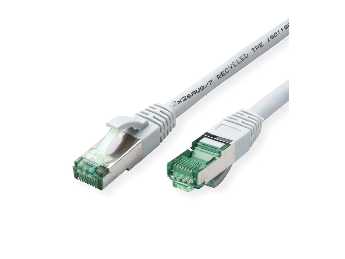 ROLINE RM S/FTP Patchkabel Kat6A/Kl.EA TPE grau 1.5m - FTP - PIMF