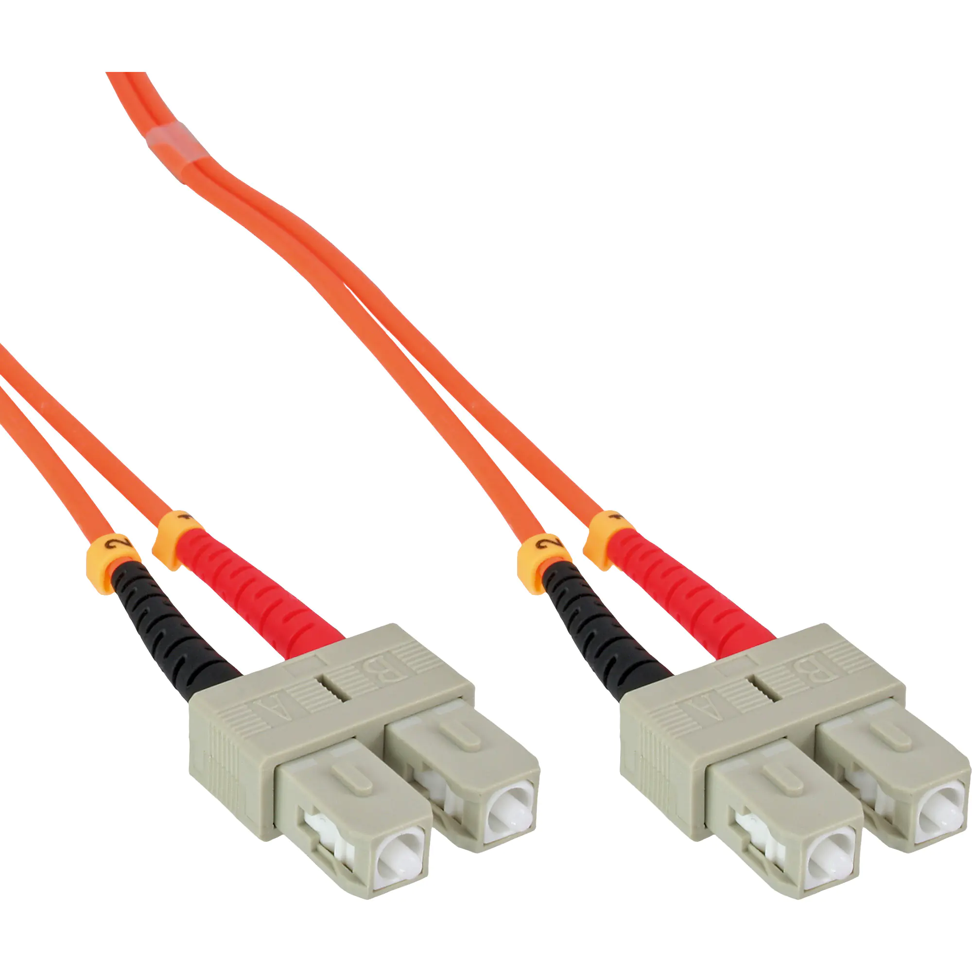 InLine - Patch-Kabel - SC multi-mode (M) zu SC multi-mode (M) - 15 m - Glasfaser - 50/125 Mikrometer - OM2 - halogenfrei