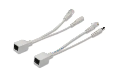 DIGITUS Passive PoE cable kit DN-95001 - Power over Ethernet (PoE)-Kabel-Kit - Gleichstromstecker 5,5 mm - CAT 5e