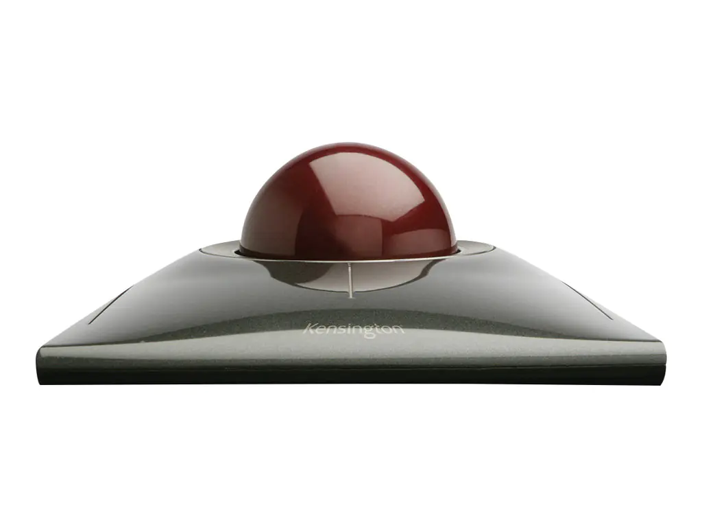 Kensington SlimBlade Trackball - Trackball - rechts- und linkshändig - Laser/optisch - 4 Tasten - kabelgebunden - USB - Rubinrot, metallisch silber