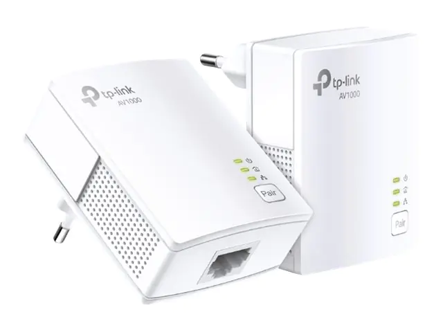 TP-Link Powerline TL-PA7017 - V4 - Starter Kit - Powerline Adapterkit - GigE, HomePlug AV (HPAV), HomePlug AV (HPAV) 2.0, IEEE 1901 - an Wandsteckdose anschließbar (Packung mit 2)
