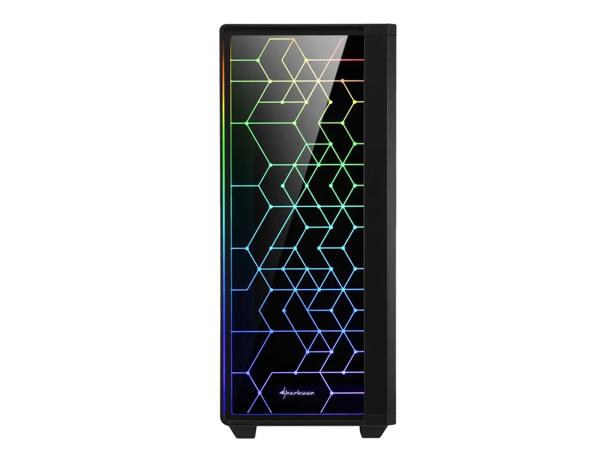 Sharkoon RGB LIT 100 - Tower - ATX - Seitenteil mit Fenster (gehärtetes Glas) 4044951028153