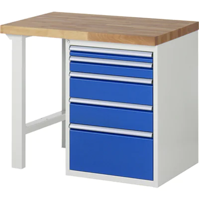 RAU Werkbank 7000 1.000 x 890 x 700 mm (B x H x T) enzianblau lichtgrau