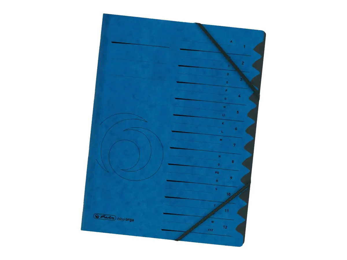 Herlitz Colorspan - Gliederungsordner - 12 Fächer - 12 Teile - vorgedruckt: A-Z, 1-12 - für A4 (210 x 297 mm) 10843316