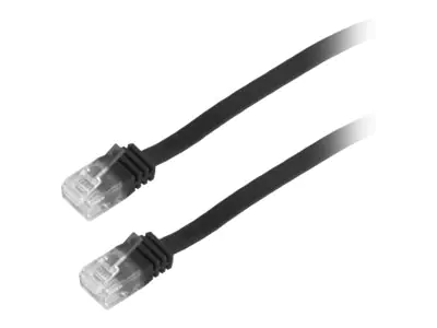 Helos - Patch-Kabel - RJ-45 (M) zu RJ-45 (M) - 30 cm - U/FTP - CAT 6a - flach - Blau