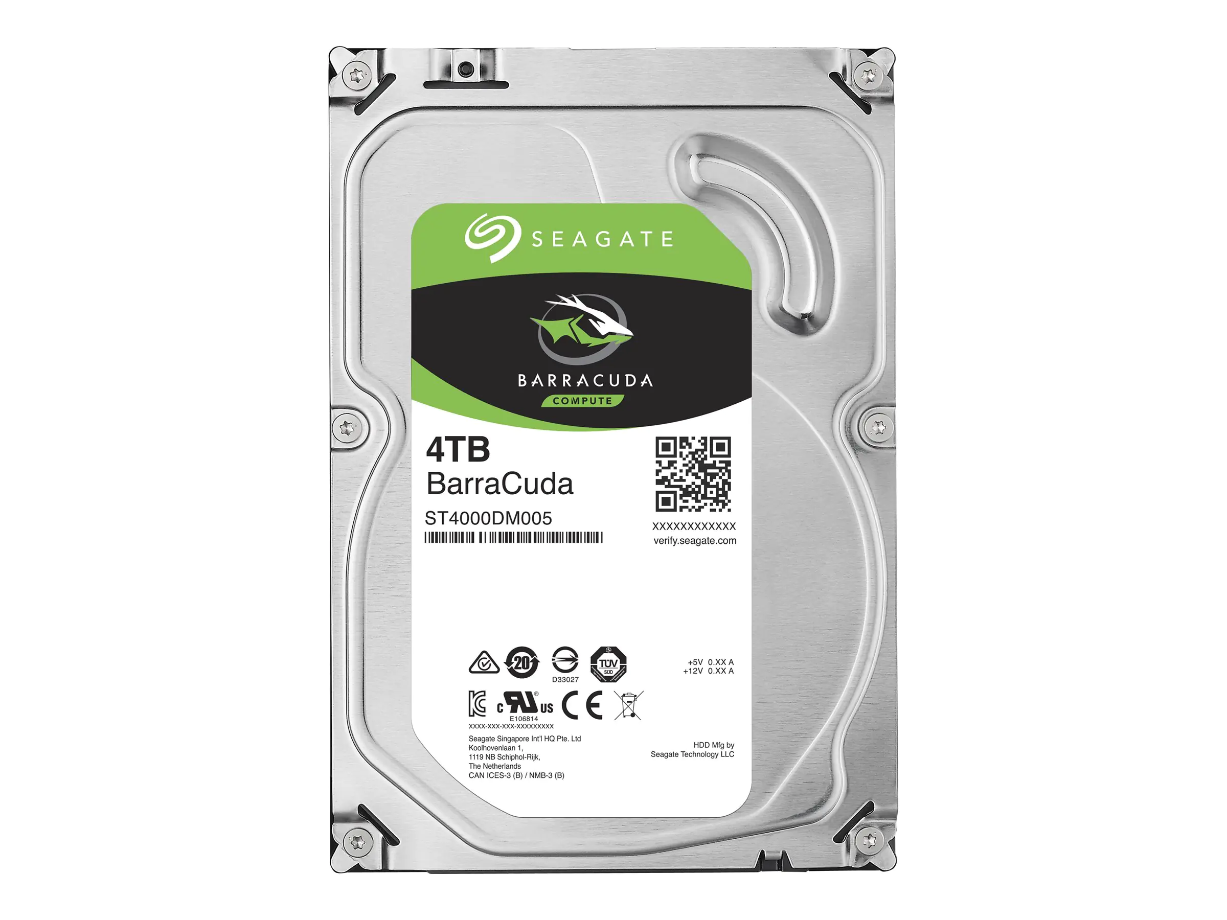 Seagate Barracuda ST4000DMA04 - Festplatte - 4 TB - intern - 3.5" (8.9 cm) - SATA 6Gb/s - Puffer: 256 MB