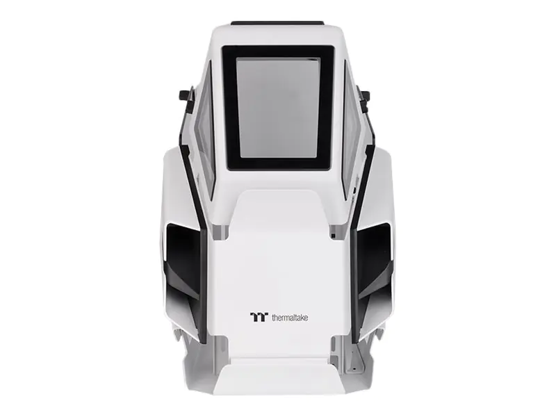 Thermaltake AH T200 - Tower - micro ATX - Seitenteil mit Fenster (gehärtetes Glas) - keine Spannungsversorgung (PS/2) - weiß - USB/Audio