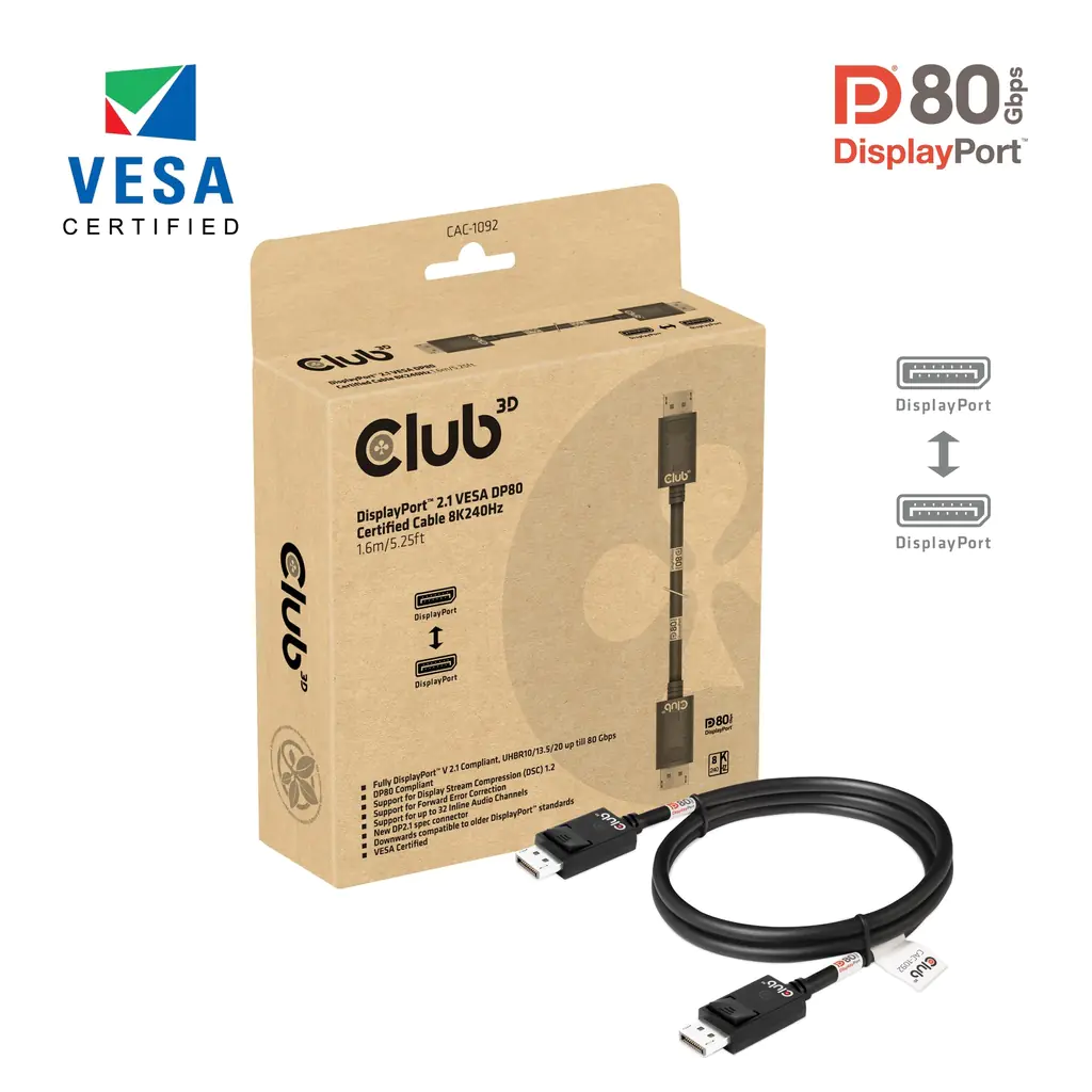 Club 3D DisplayPort-Kabel - DisplayPort (M)