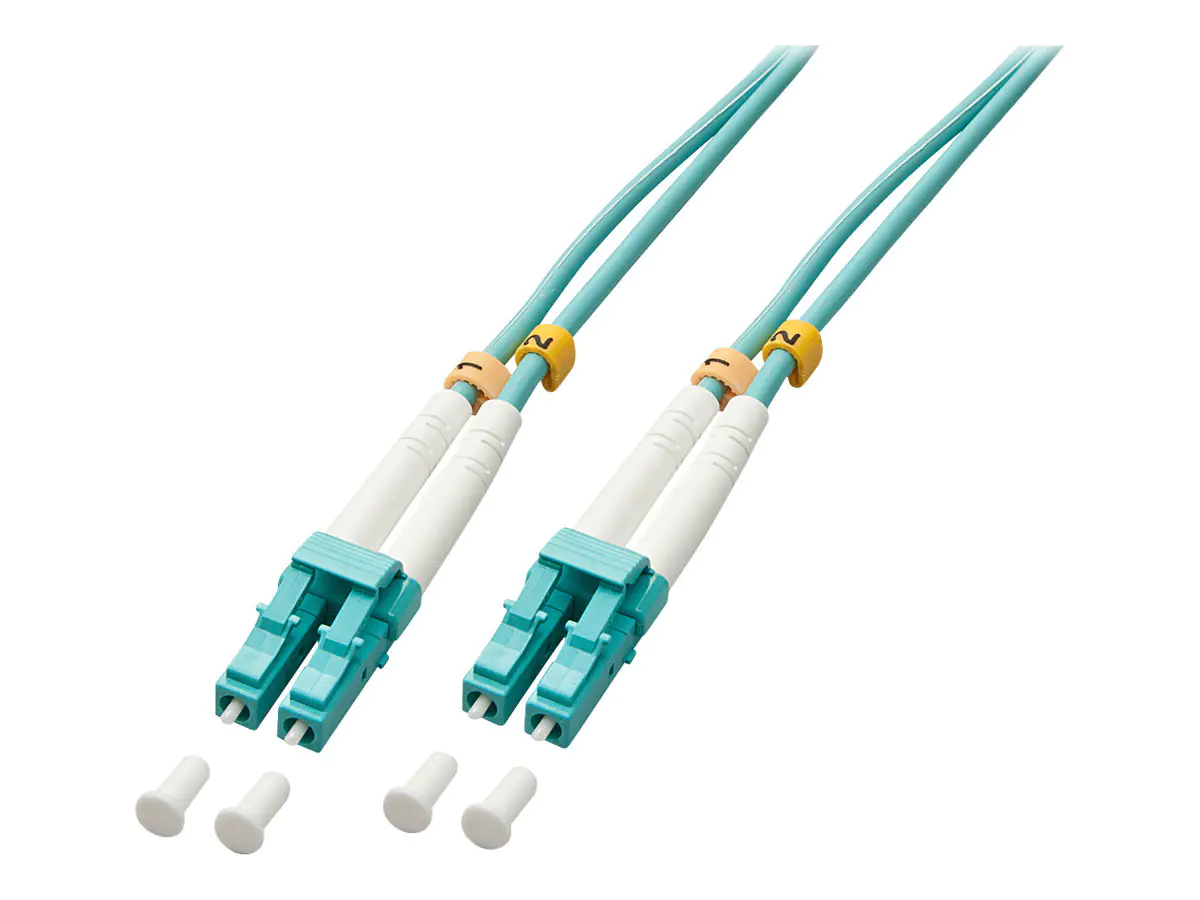 Lindy - Patch-Kabel - LC Multi-Mode (M) zu LC Multi-Mode (M) - 3 m - Glasfaser - Duplex - 50/125 Mikrometer - OM3 - halogenfrei