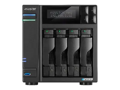 ASUSTOR Lockerstor 4 Gen2 AS6704T - NAS-Server - 4 Schächte - SATA 6Gb/s - RAID RAID 0, 1, 5, 6, 10, JBOD - RAM 4 GB - 2.5 Gigabit Ethernet - iSCSI Support