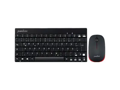 Perixx PERIDUO-712 - Tastatur-und-Maus-Set - kabellos - 2.4 GHz - Deutsch - Schwarz
