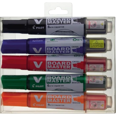 PILOT Whiteboardmarker V 5081S5BG Keilspitze sort. 5St.