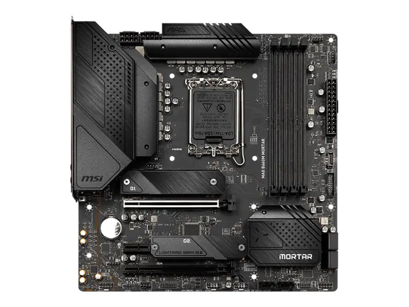 MSI MAG B660M MORTAR - Motherboard - micro ATX - LGA1700-Sockel - B660 Chipsatz - USB-C Gen2, USB 3.2 Gen 1, USB 3.2 Gen 2, USB-C Gen 2x2 - 2.5 Gigabit LAN - Onboard-Grafik (CPU erforderlich) - HD Audio (8-Kanal)