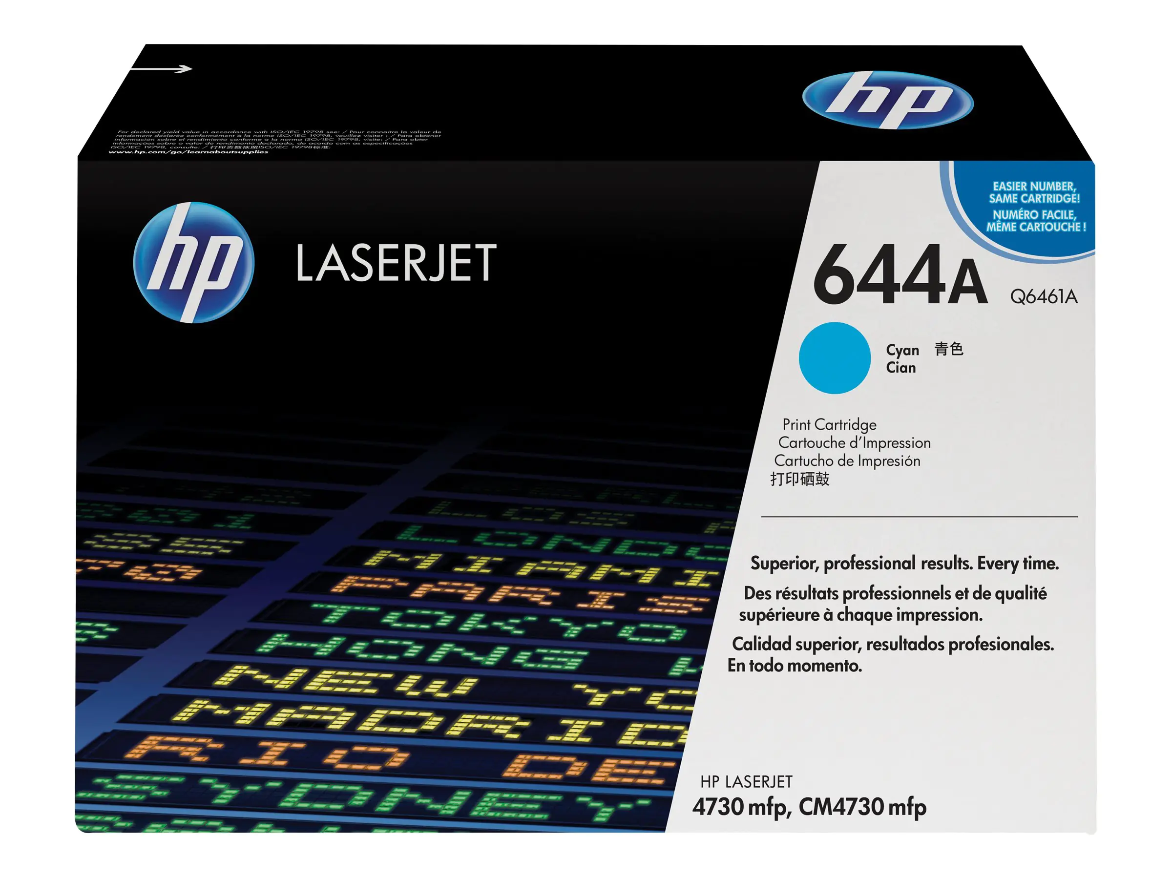 HP 644A - Cyan - Original - LaserJet - Tonerpatrone (Q6461A) - für Color LaserJet 4730mfp, 4730x, 4730xm, 4730xs, CM4730, CM4730f, CM4730fm, CM4730fsk