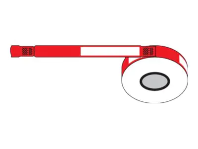 Zebra Z-Band UltraSoft - Klebstoff - weiß, Rot - 25 x 279 mm 1050 Stck. (6 Rolle(n)