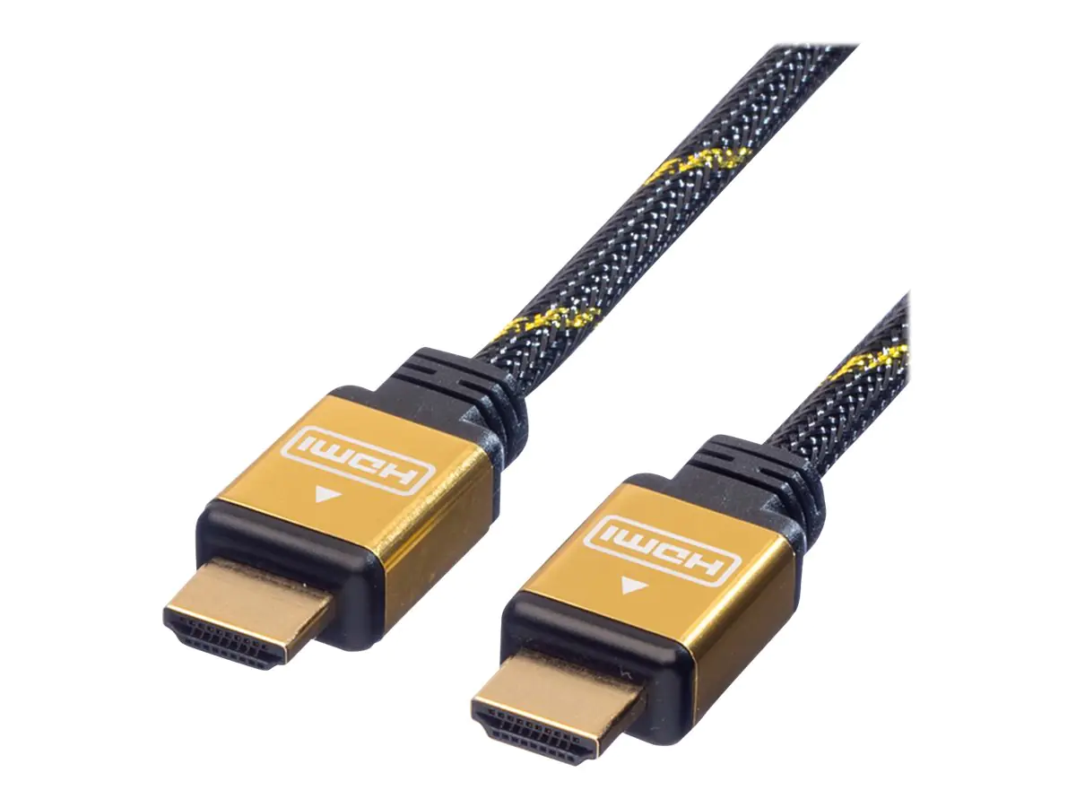 Roline HDMI High Speed Cable with Ethernet - HDMI-Kabel mit Ethernet - HDMI männlich zu mikro HDMI männlich - 1 m - abgeschirmt - Schwarz