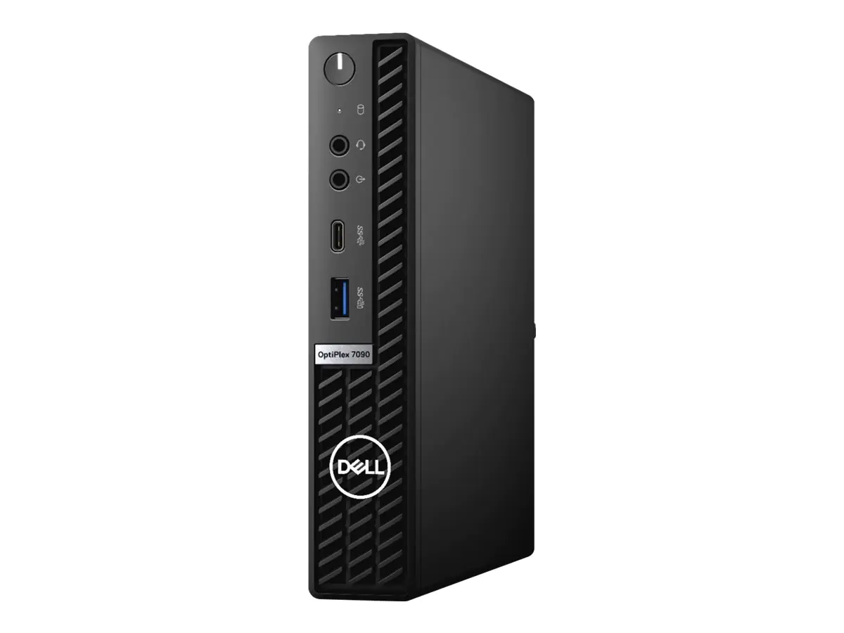 Dell OptiPlex 7090 - Micro - Core i5 10500T / 2.3 GHz - vPro - RAM 16 GB - SSD 256 GB - UHD Graphics 630 - GigE - WLAN: 802.11a/b/g/n/ac/ax, Bluetooth 5.1 - Win 10 Pro 64-Bit - Monitor: keiner - Schwarz - BTS - mit 3 Jahre Basis Vor-Ort