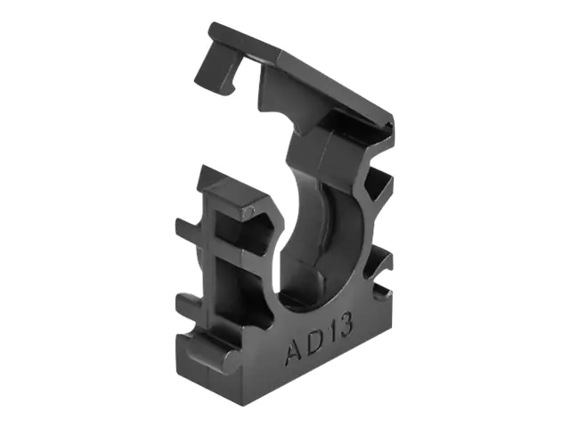 Delock Kabelhalter - mit Sicherungsclip, 13 mm - Schwarz (Packung mit 8)