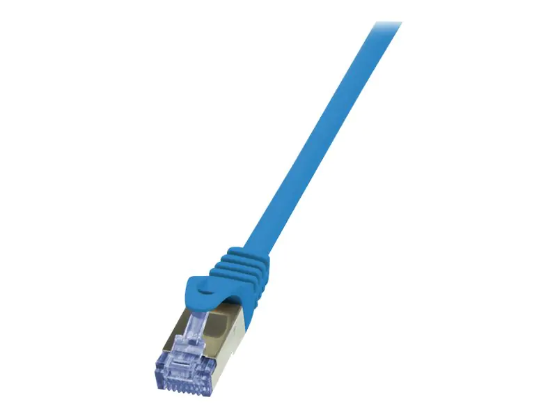 LogiLink PrimeLine - Patch-Kabel - RJ-45 (M) zu RJ-45 (M) - 1 m - SFTP, PiMF - CAT 6a - halogenfrei, geformt, ohne Haken - Blau