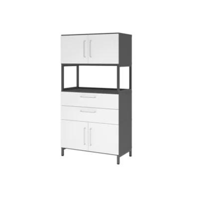 Hammerbacher Regalschrank FlexWall 800 x 1.532 x 417 mm (B x H x T) Flügeltür ohne Rollen Holz