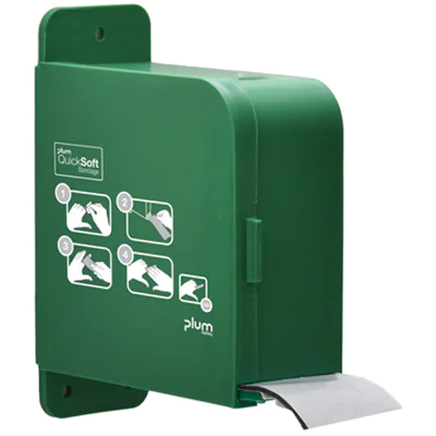 PLUM Bandagenspender QuickSoft 5,9 x 17 x 12,9 cm (B x H x T) gefüllt Kunststoff grün
