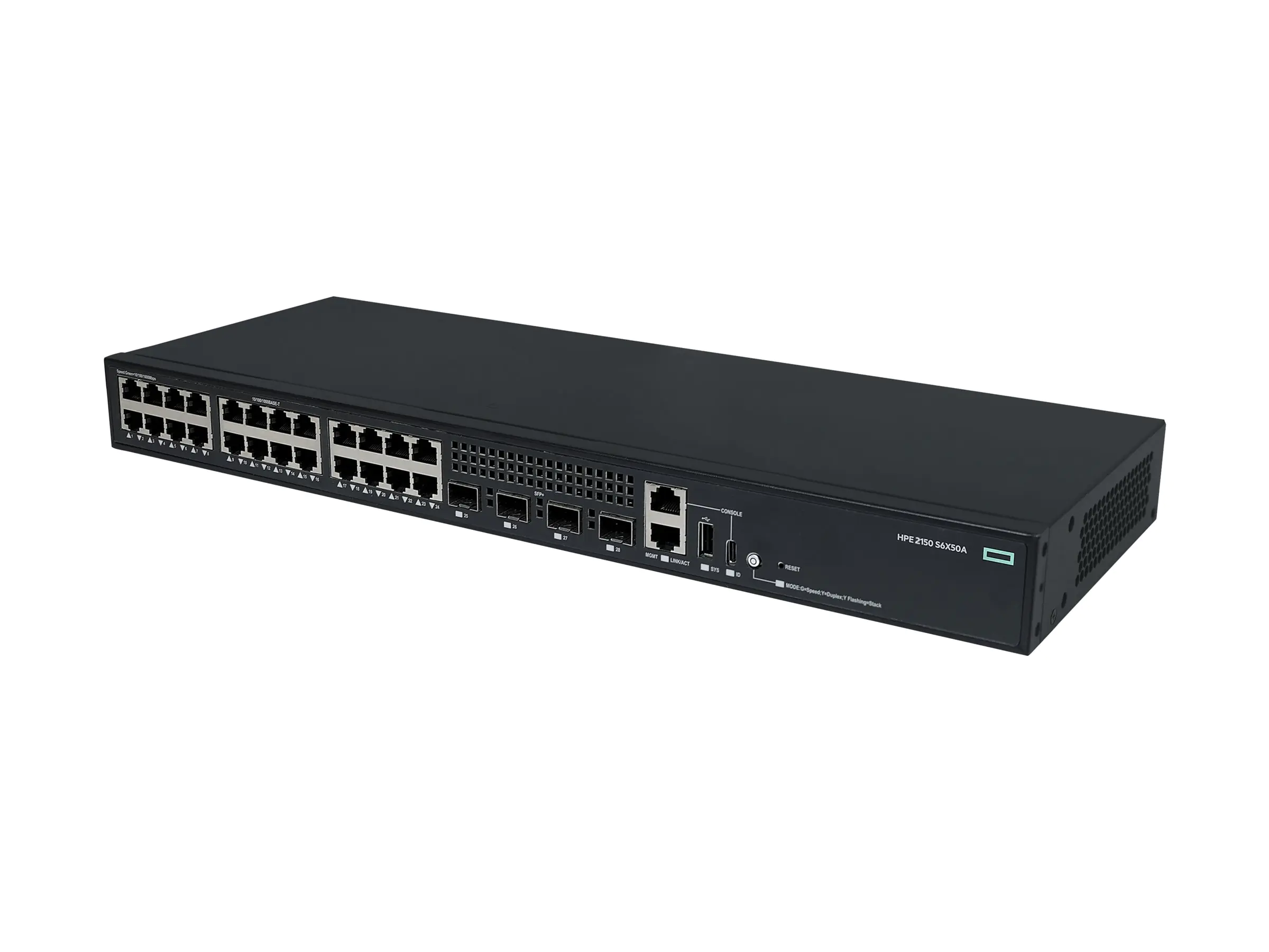 HPE Networking Comware 2150 24p 10M/100M/1G 4p SFP+ 1G/10G - Switch - L3 - managed - 24 x 10/100