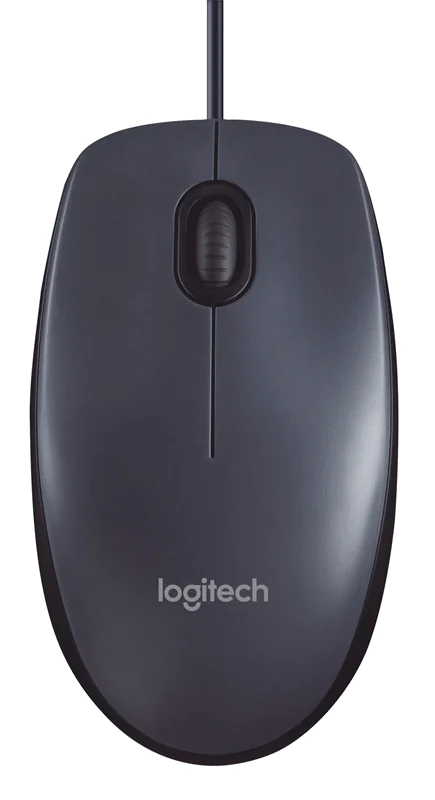 Logitech M100 - Maus - rechts- und linkshändig - optisch - 3 Tasten - kabelgebunden - USB - Schwarz
