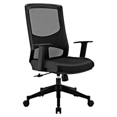 hjh OFFICE Bürodrehstuhl LAVITA 44-54cm Synchronmechanik Rolle hart gebremst (für Teppichboden) Kunststoff schwarz