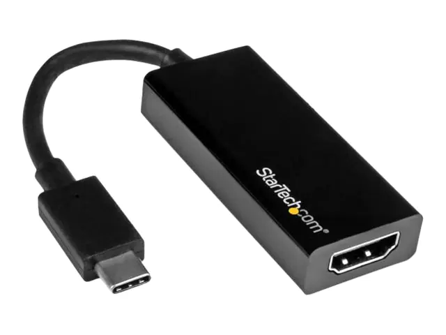 StarTech USB C to HDMI Adapter - USB 3.1 Type C Converter - 4K 30Hz UHD - Videoadapter - 24 pin USB-C männlich zu HDMI weiblich - 14.7 cm - Schwarz - unterstützt 4K 30 Hz (3840 x 2160) - für P/N: BNDTB10GI, BNDTB210GSFP, BNDTB410GSFP, BNDTB4M2E1, BNDTBUSB