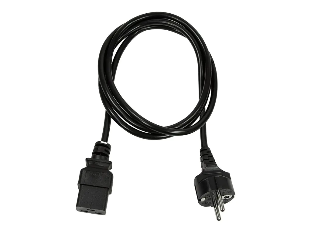 LogiLink - Stromkabel - power CEE 7/7 (M) gerade zu IEC 60320 C19 gerade - Wechselstrom 250 V - 16 A - Schwarz
