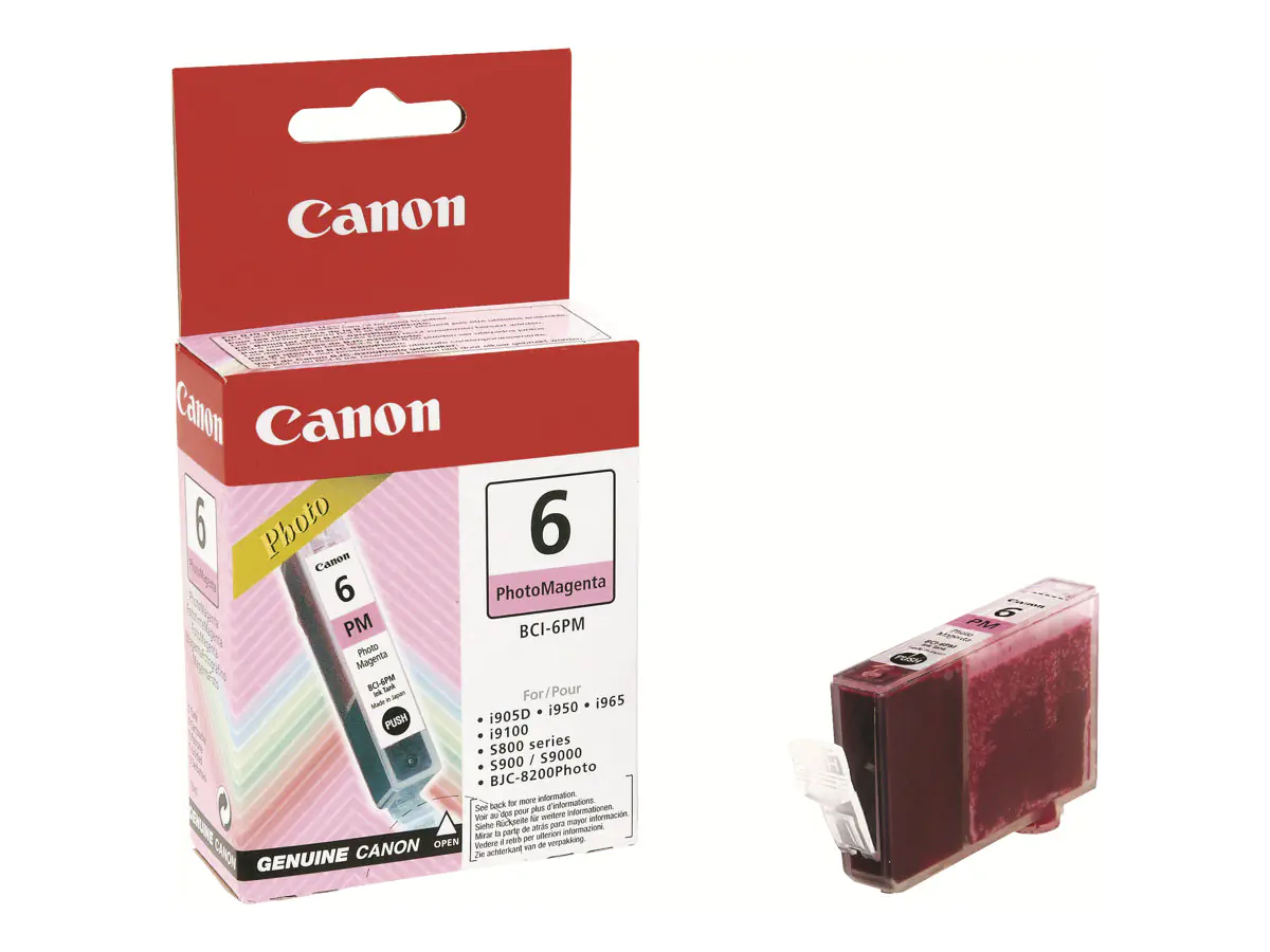 Canon BCI-6PM - Photo Magenta - Original - Tintenbehälter - für i90X, 9100, 950, 96X, 990, 99XX; PIXMA iP6000, iP8500, MP450; S800, 820, 830, 900, 9000