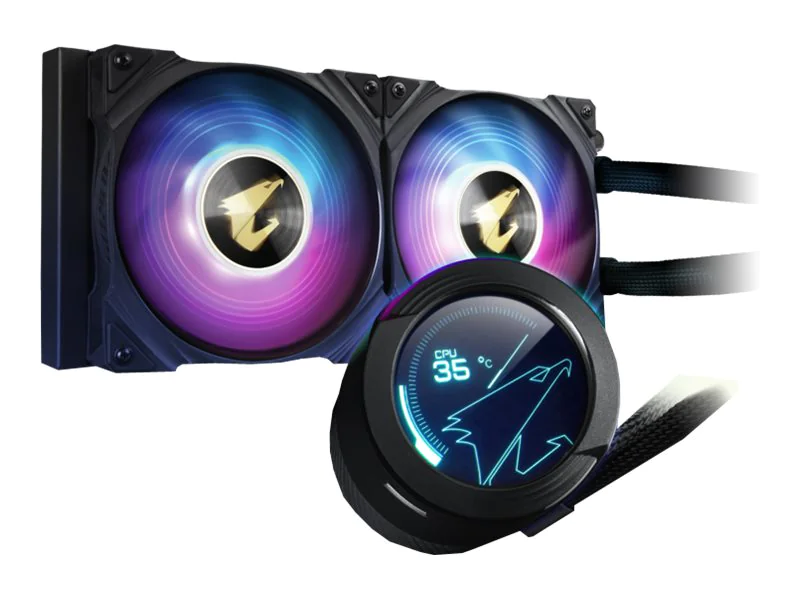 AORUS WATERFORCE X 240 - Prozessor-Flüssigkeitskühlsystem - (für: LGA1156, LGA1366, LGA1155, LGA2011, LGA1150, LGA1151, AM4, LGA2066, TR4, sTRX4, LGA1200) - Aluminium mit Kupferbasis - 120 mm