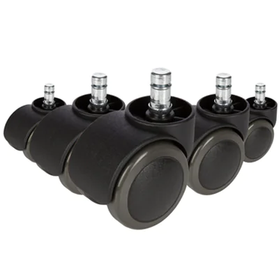hjh OFFICE Ersatzrolle ROLO Metall/Kunststoff/Polyurethan, beschichtet schwarz 5 St./Pack.