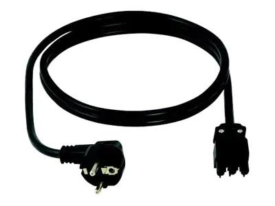 Schroff - Stromkabel - GST18 (W) zu power CEE 7/7 (S) - 2.5 m - rechts-gewinkelter Stecker - Schwarz