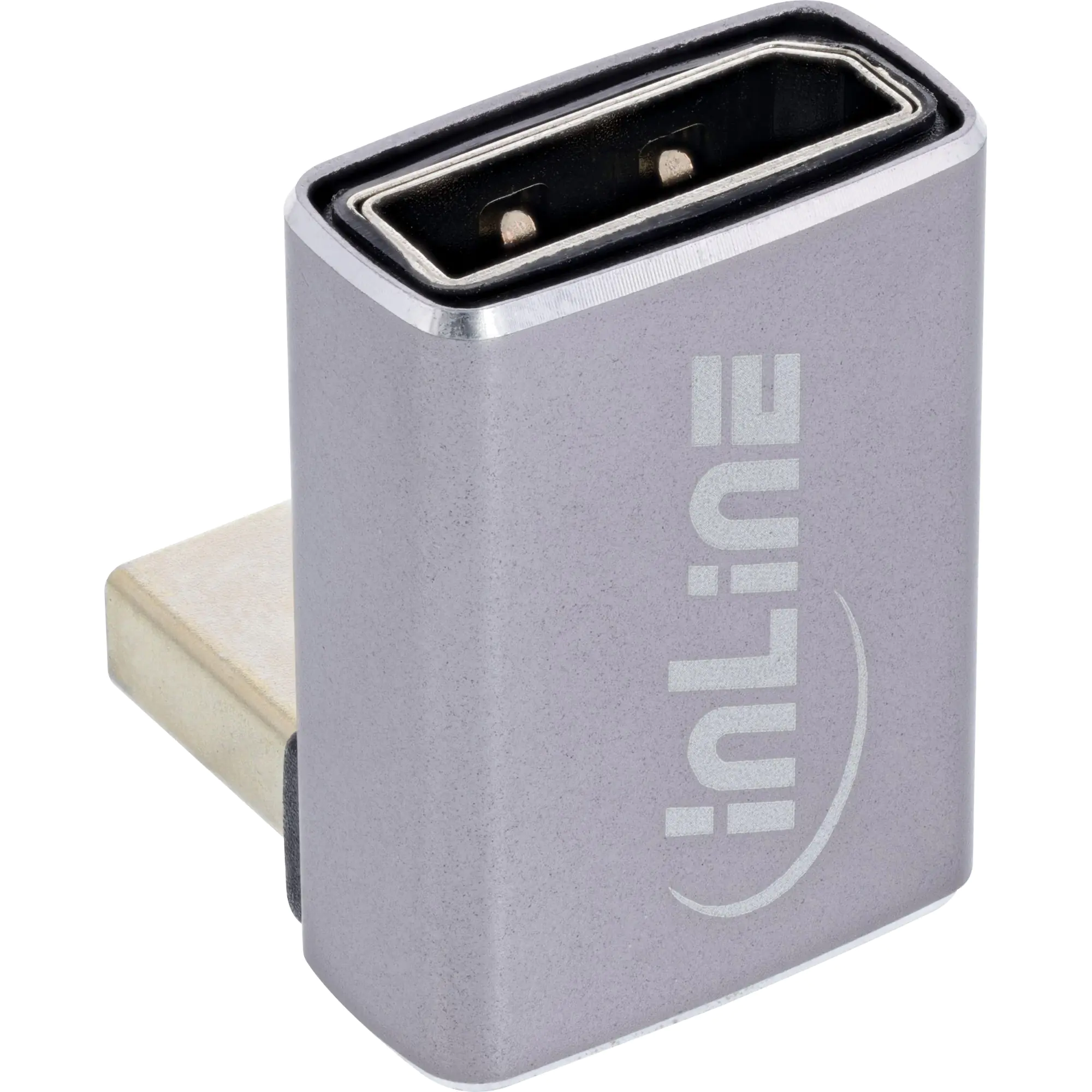 InLine DisplayPort 1.4 Adapter Stecker Buchse 90° unten 8K