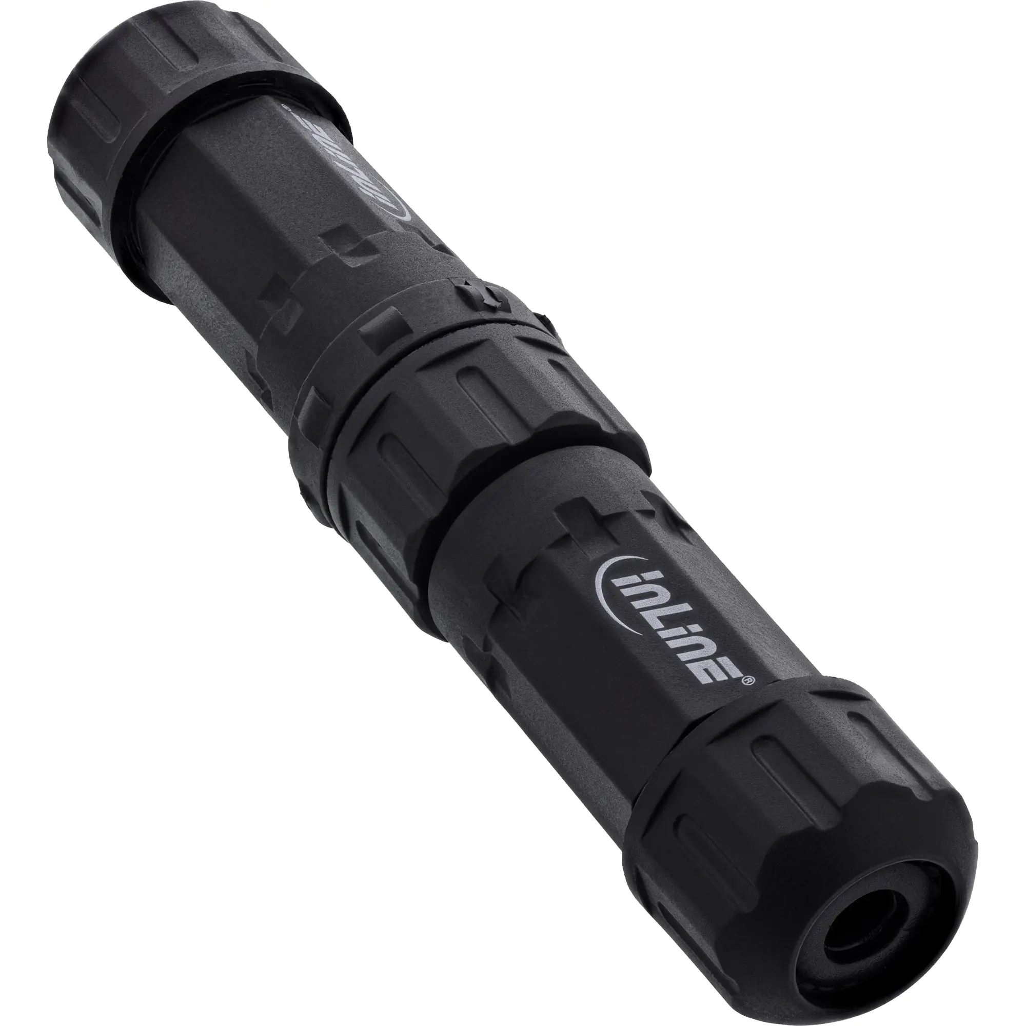 InLine Netzkabelkupplung - IP68 - 3-polig - Stecker/Buchse - M20 - schwarz