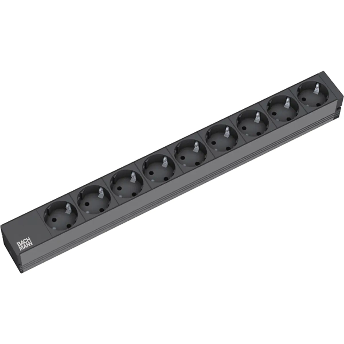 Bachmann 19"Steckdsl. 9xCEE7/3 schwarz H05VV-F 3G1.50mm² GST18 Stecker - Steckdosenleiste - 0 - Steckdosenleiste - 0,2 m 800.2383