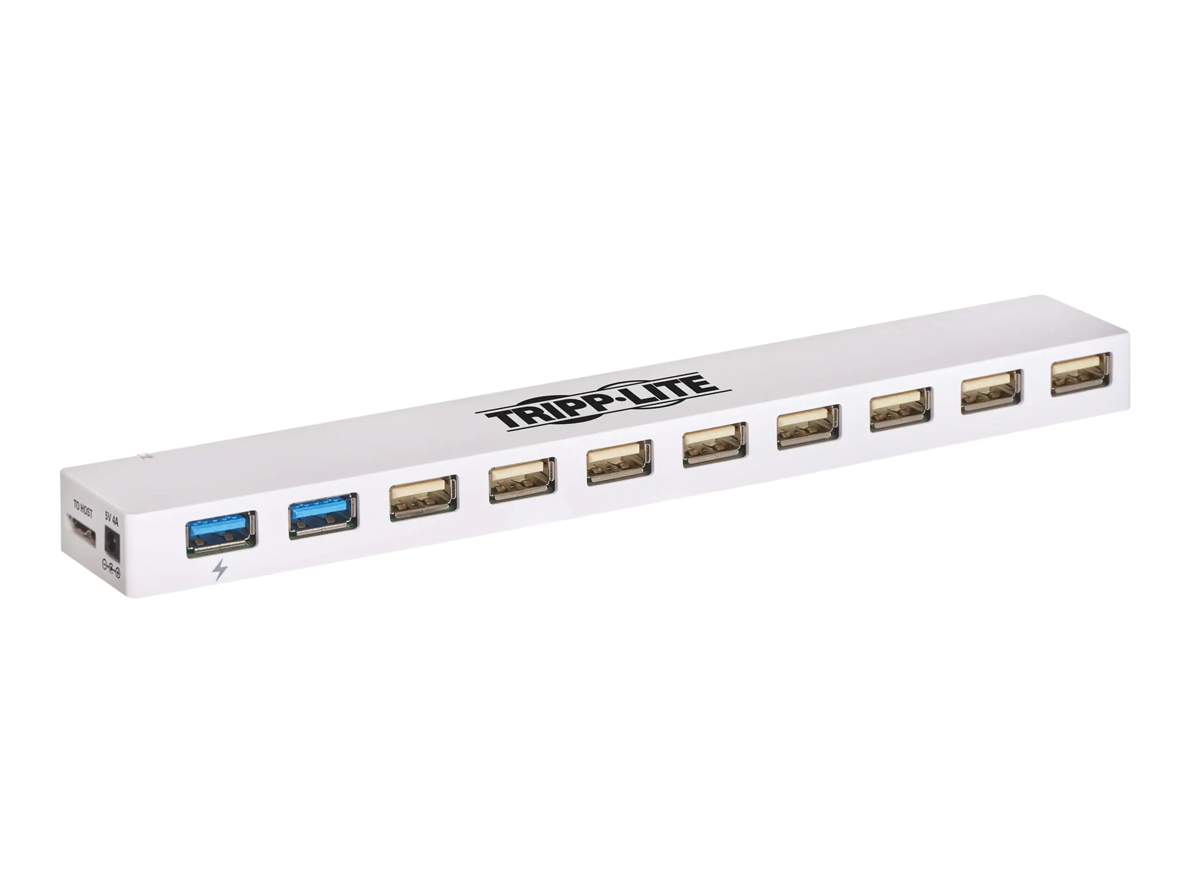 Eaton Tripp Lite series 10-Port USB 3.0 / USB 2.0 Combo Hub - USB Charging, 2 USB 3.0 & 8 USB 2.0 Ports - Hub - 2 x SuperSpeed USB 3.0 + 8 x USB 2.0 - Desktop