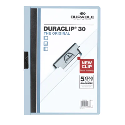 DURABLE Klemmmappe DURACLIP 30 220006 DIN A4 Hartfolie blau
