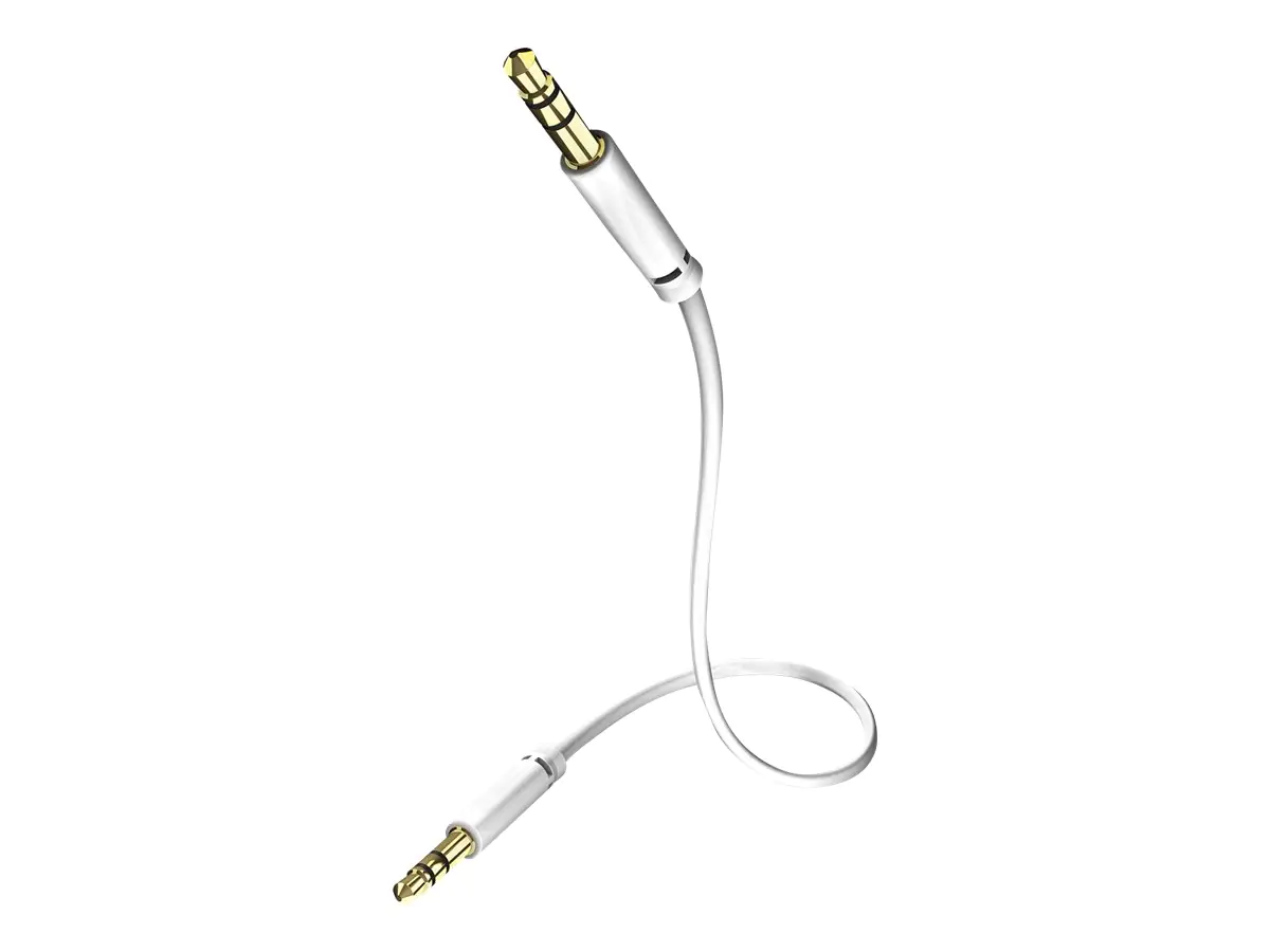 in-akustik Star MP3 Audio Cable - Audiokabel - mini-phone stereo 3.5 mm männlich zu mini-phone stereo 3.5 mm männlich - 50 cm - abgeschirmt - weiß