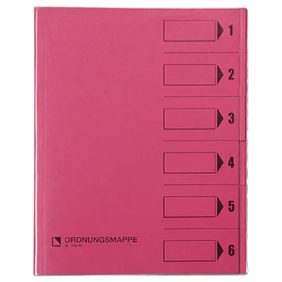 Bene Ordnungsmappe 83600RS DIN A4 6Fächer PVC rosa