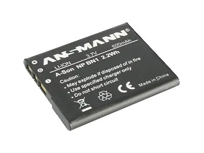 ANSMANN A-Son NP BN 1 - Batterie - Li-Ion - 600 mAh - für Sony Action Cam-HDR-AS30; Cyber-shot DSC-QX10, QX30, TX100, W810, W830, WX170, WX220