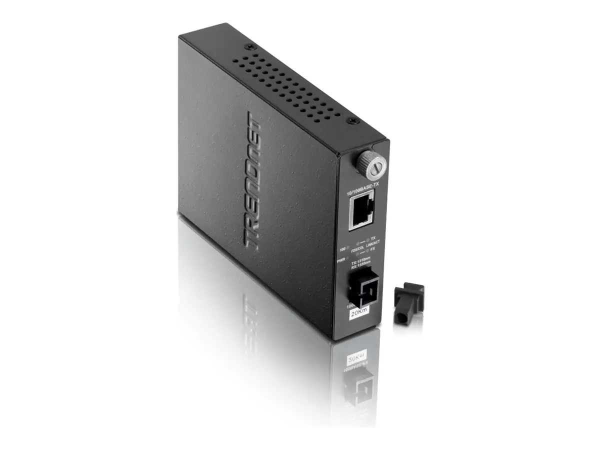 TRENDnet TFC-110 S20D3 - Medienkonverter - 100Mb LAN - 10Base-T, 100Base-FX, 100Base-TX - SC