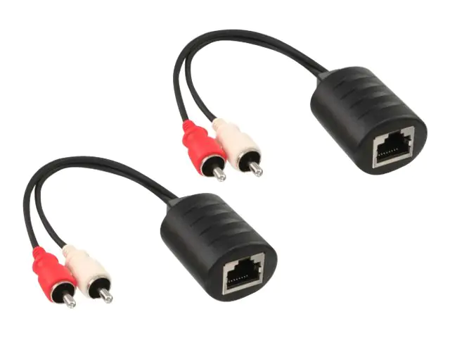 InLine - Audio-Adapter - RJ-45 weiblich zu RCA männlich - 0.1 m (Packung mit 2)