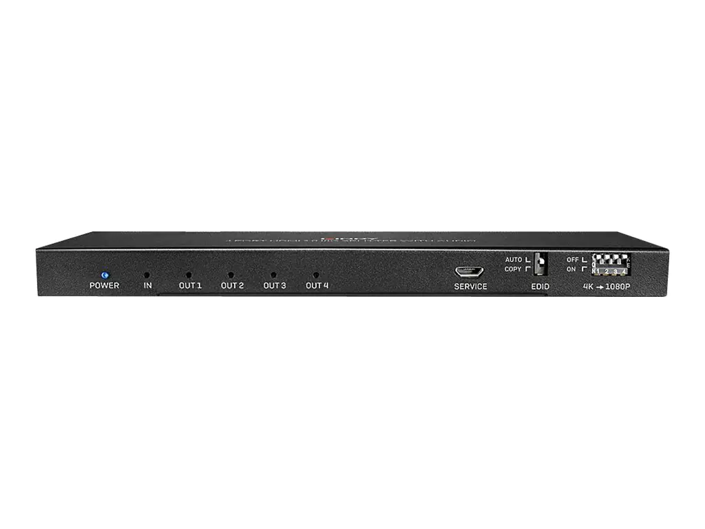 Lindy 4 Port HDMI 2.0 18G Splitter with Audio - Video-/Audio-Splitter - 4 x HDMI - Desktop