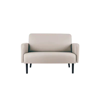 PAPERFLOW Sofa LISBOA 2Sitzer Kunstleder sw/ws LC2PC.01.13