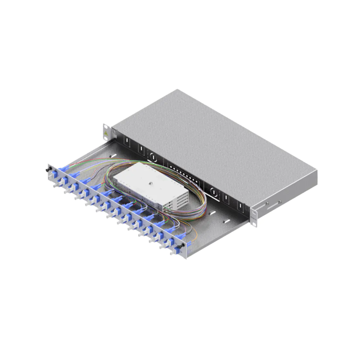 EasyLan LWL-Spleißbox GradeC 19-Zoll 1HE 24 Ports 24x LC-Duplex OS2 - Kabel - 0,48 m
