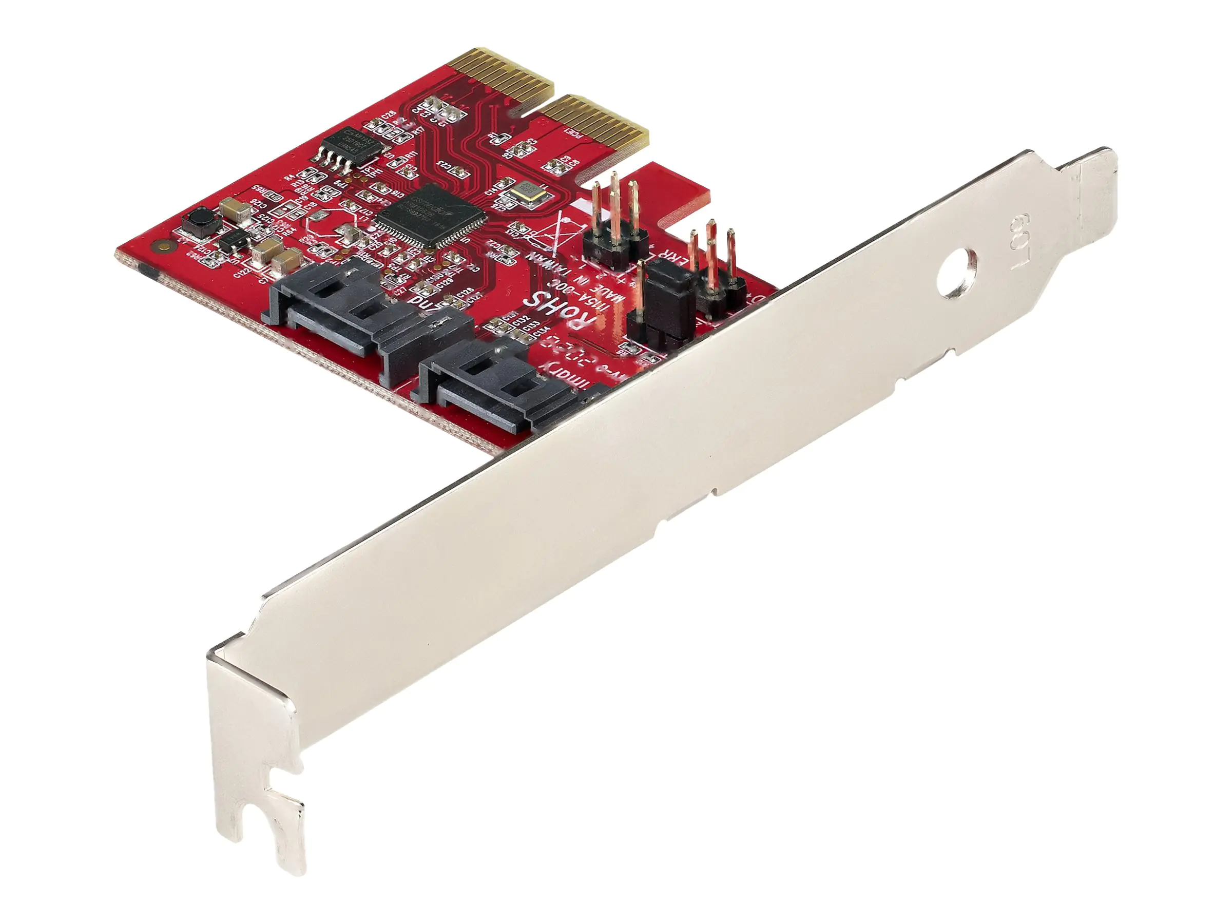 StarTech 2 Port PCIe SATA RAID Kontroller - PCIe SATA hardware RAID Controller - PCIe Festplatten/SSD RAID Controller/Karte - Full/Low Profil Blende - ASM1062R SATA RAID (2P6GR-PCIE-SATA-CARD) - Speicher-Controller - SATA 6Gb/s - Low-Profile - RAID RAID 0
